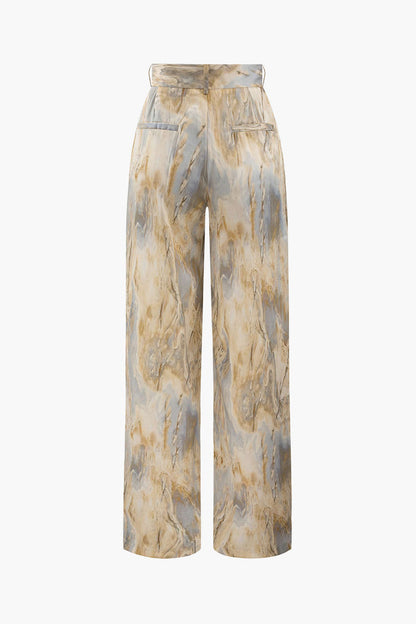 Hanneke | Statement Broek met Kunstzinnige Print