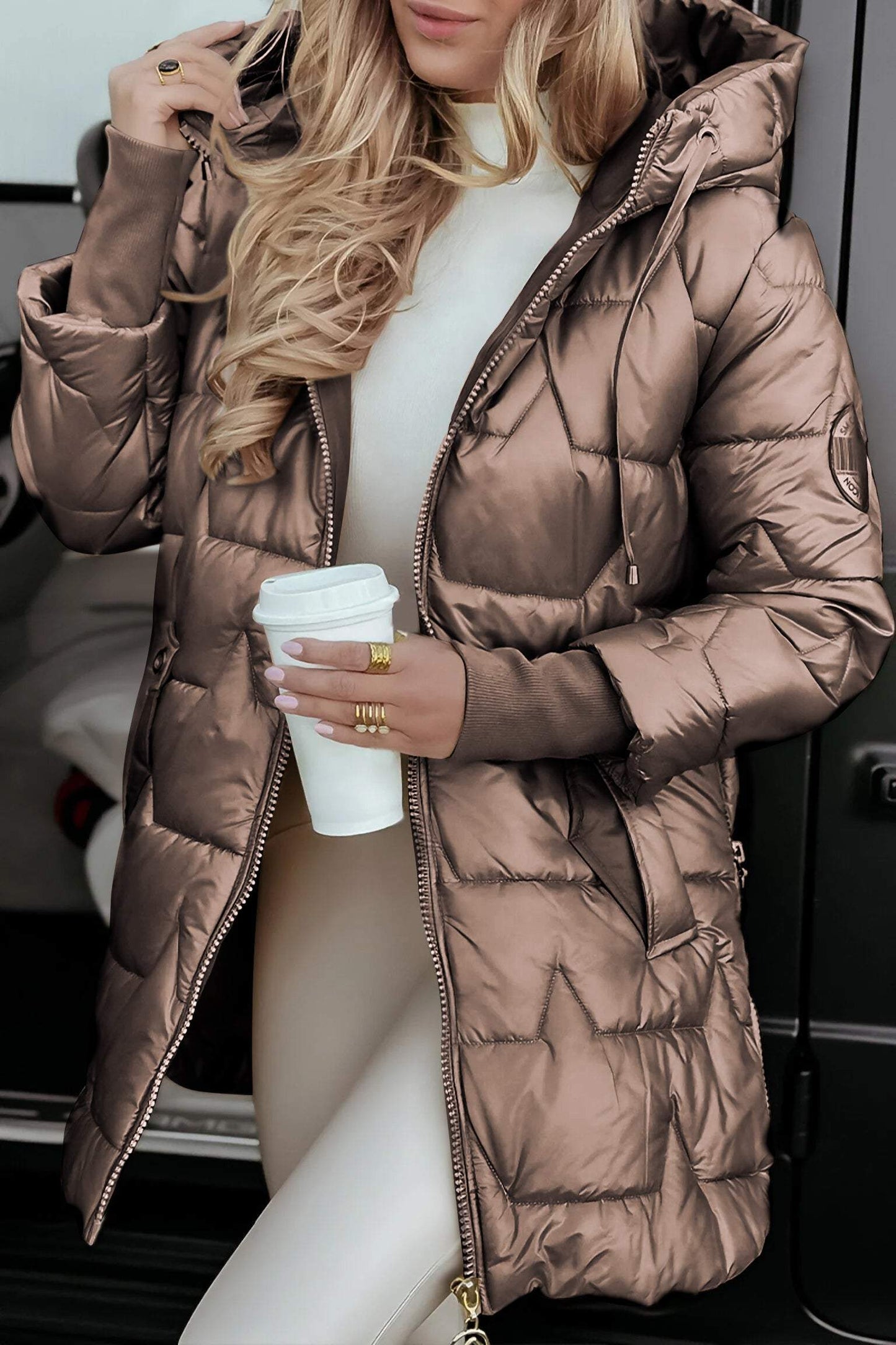 Luxe Gewatteerde Winter Puffer Jas voor vrouwen