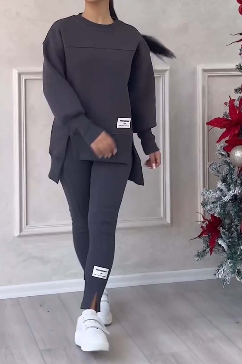 Oversized Dames Trainingspak Set met Lange Trui en Legging