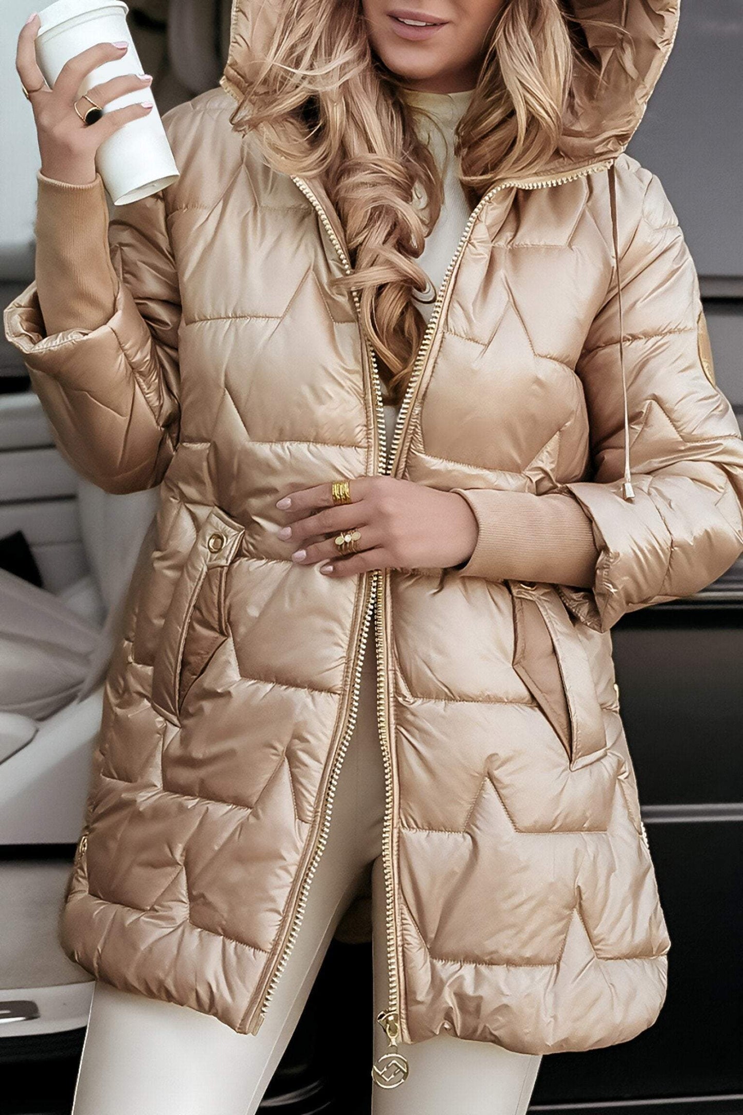 Luxe Gewatteerde Winter Puffer Jas voor vrouwen