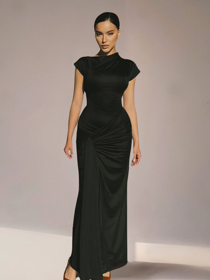 Nicki | Elegante Gedrapeerde Maxi Jurk