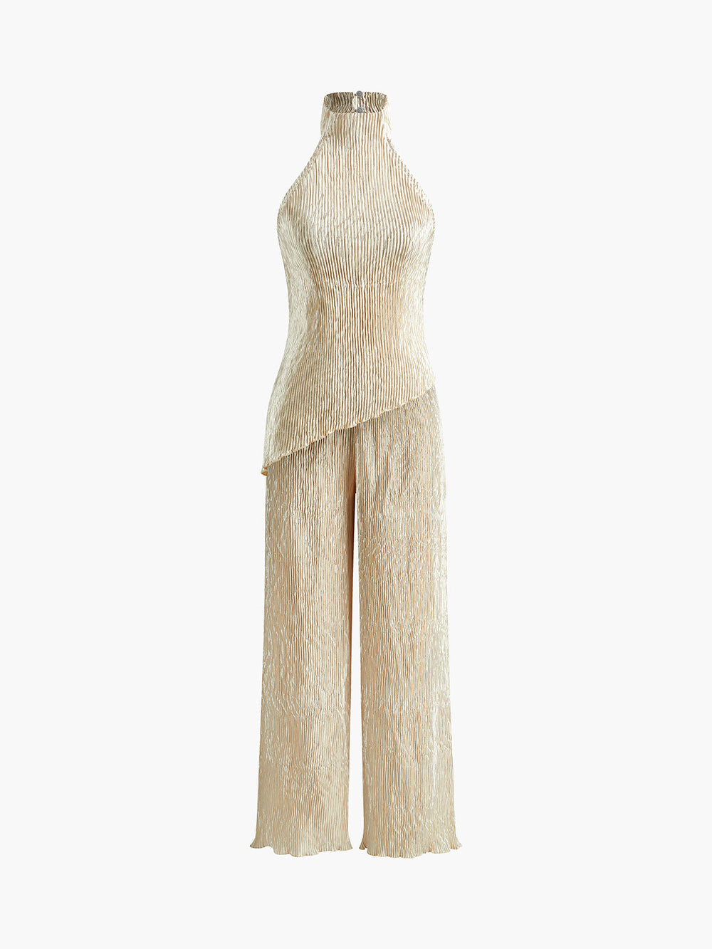 Talisa | Plissé Jumpsuit met Halternek