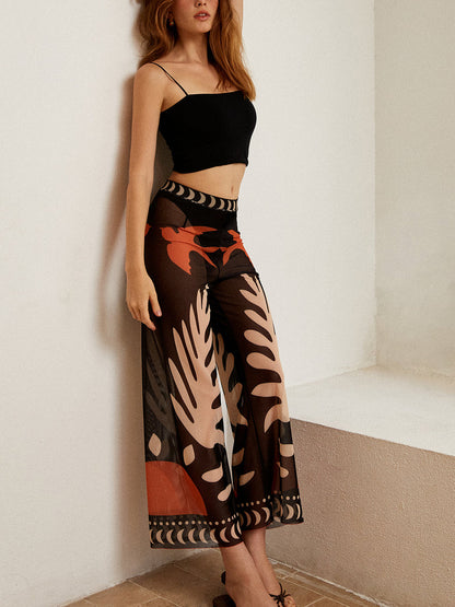 Heike | Statement Transparante Mesh Broek