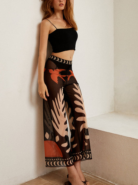 Heike | Statement Transparante Mesh Broek
