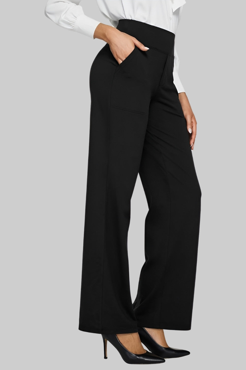 Stylish Women's Pants with High Waist and Pockets