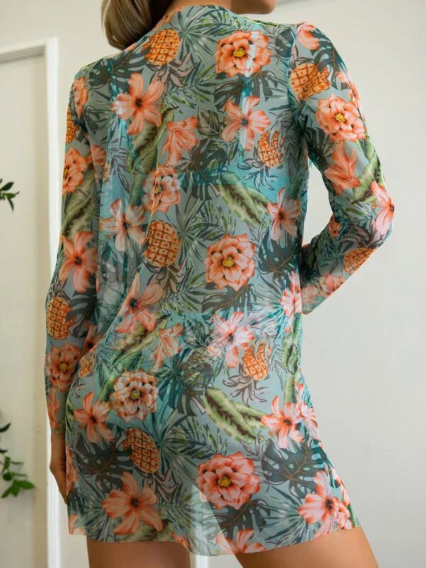 Lara | Ensemble bikini trois pièces à imprimé floral