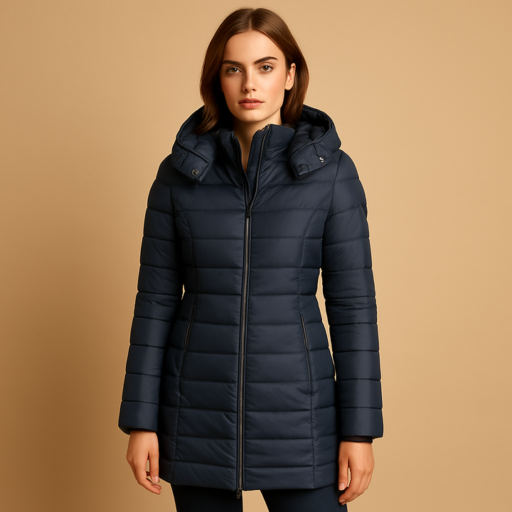 Lightweight Women's Padded Winter Coat with Hood