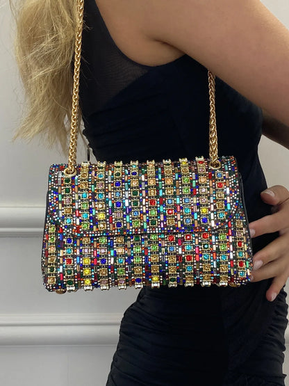 Tadea | Statement Schoudertas met Strass Mozaïek