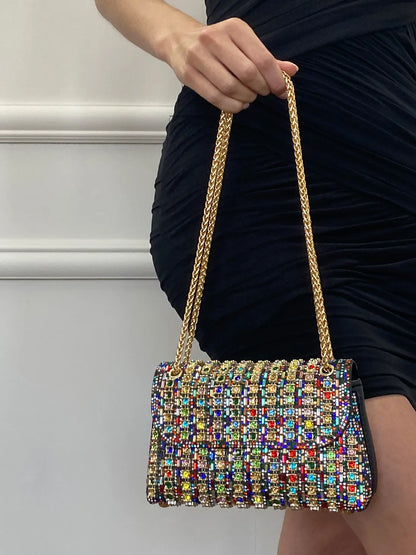 Tadea | Statement Schoudertas met Strass Mozaïek