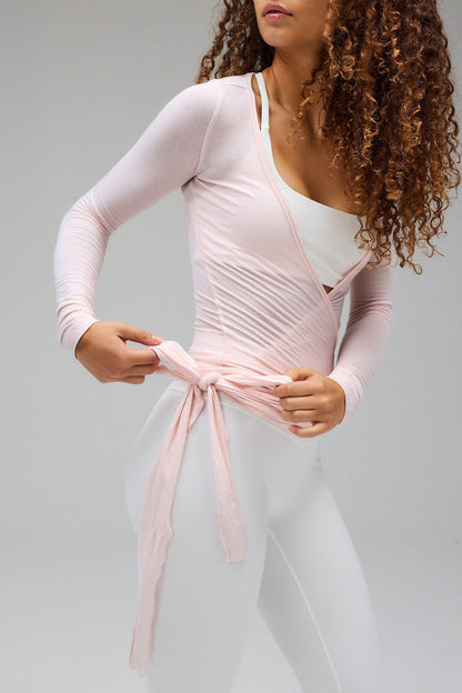Jemma | Soft Pink Wrap Top