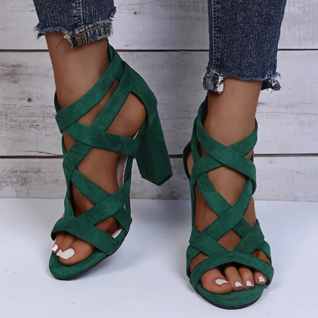 Stylish Women's Gladiator Sandals with Open Toe and High Heel