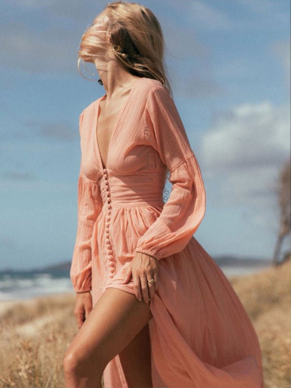 Gracia | Zomerse V-Hals Maxi-Jurk