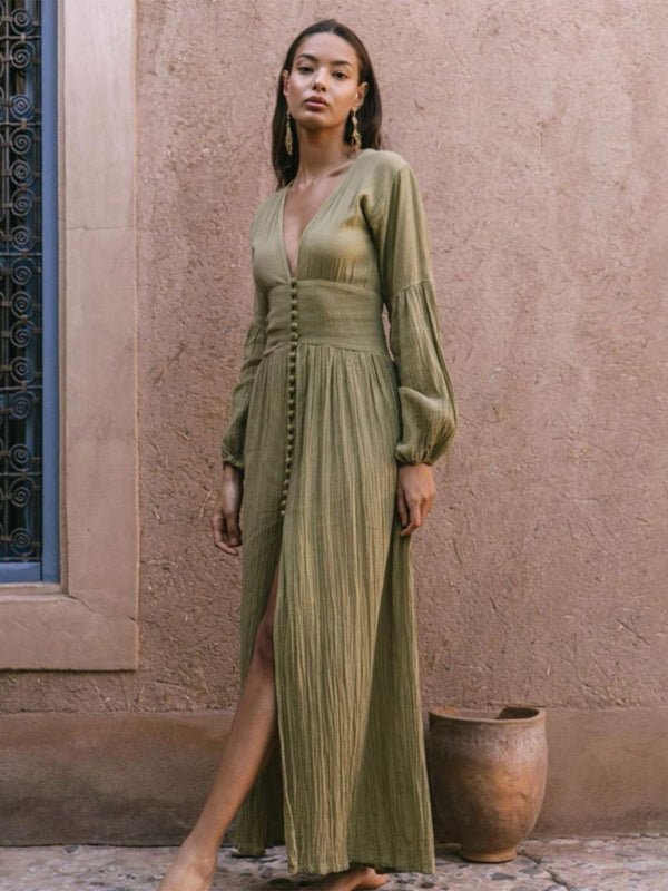 Gracia | Zomerse V-Hals Maxi-Jurk