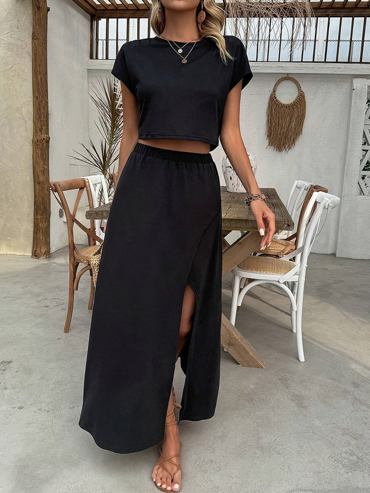 Reece | Co-ord Set met Maxi Rok en Crop Top