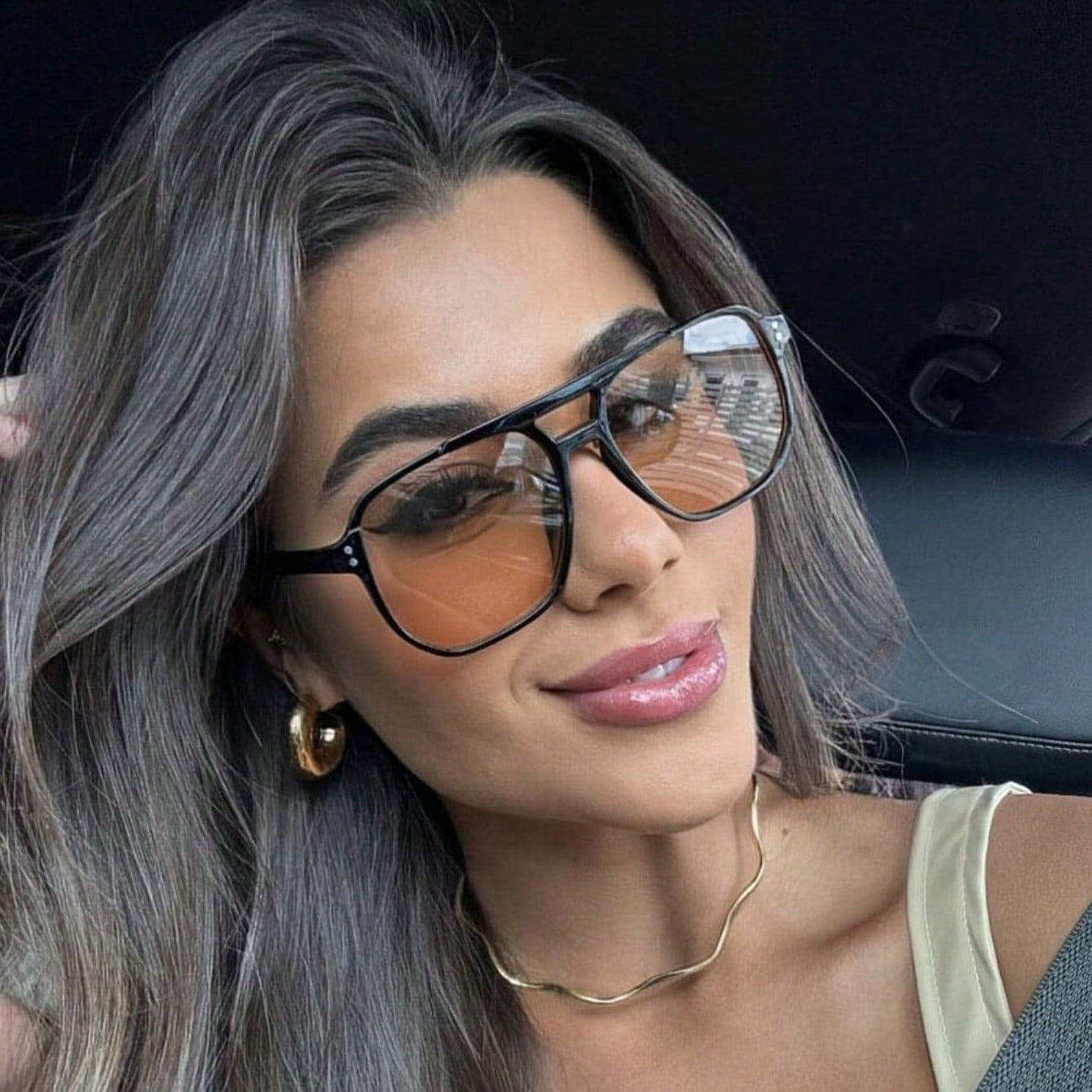 Brionna | Oversized Aviator Zonnebril