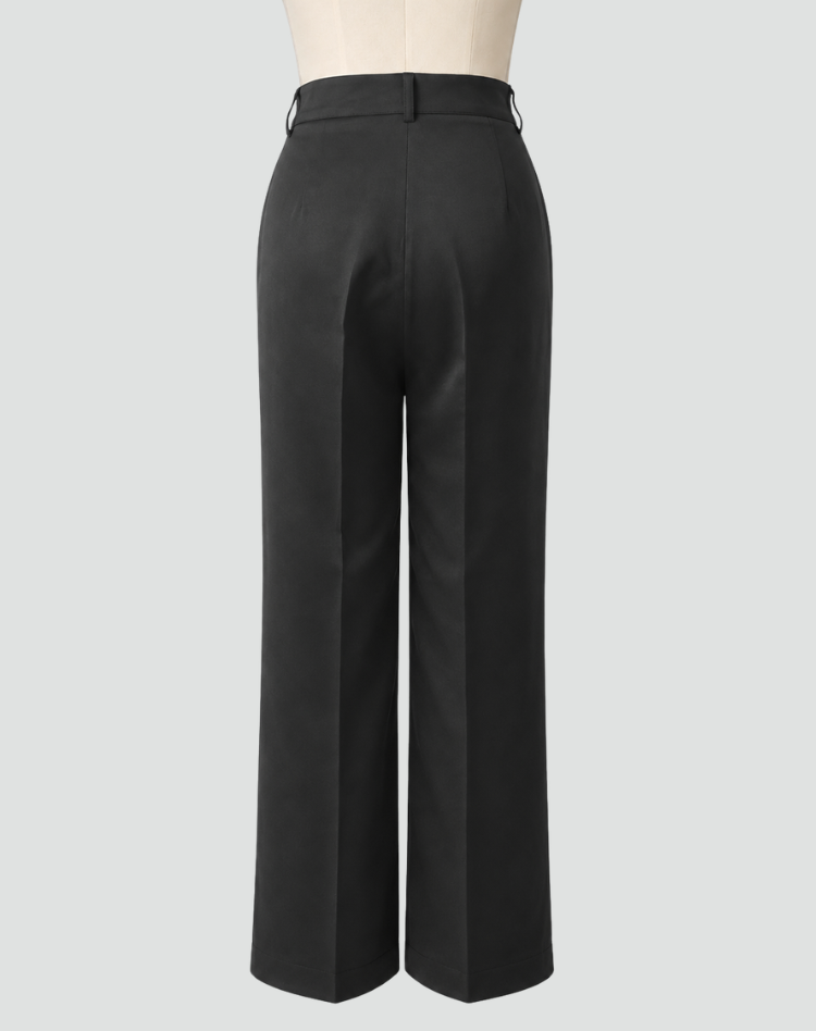 Pantalon taille haute élégant pour femmes avec jambes larges
