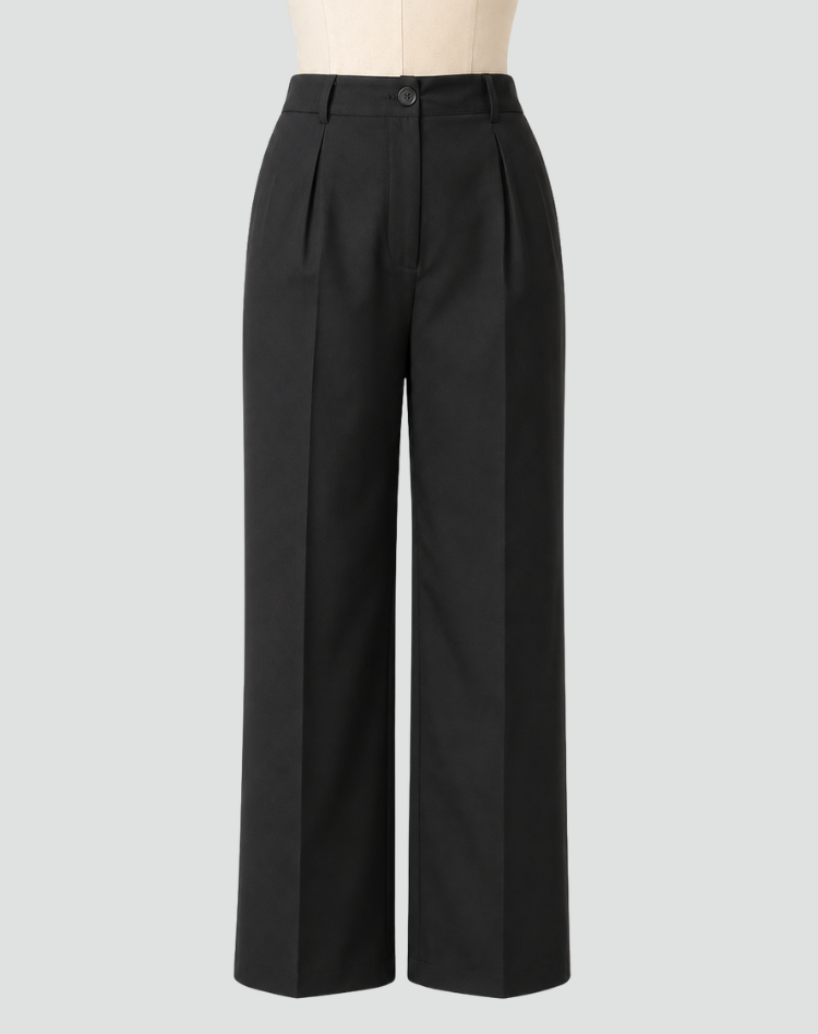 Pantalon taille haute élégant pour femmes avec jambes larges