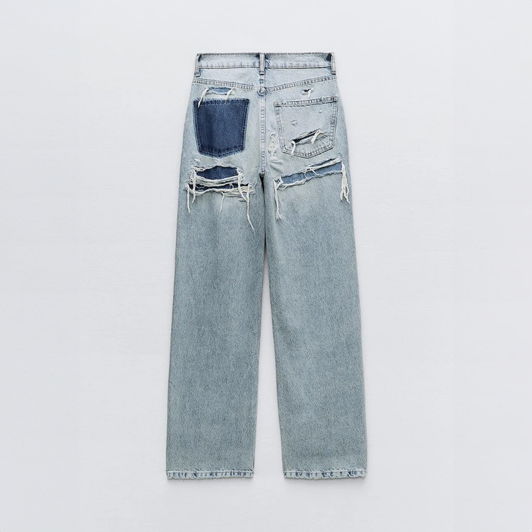 Hana | Vintage High Waist Ripped Jeans
