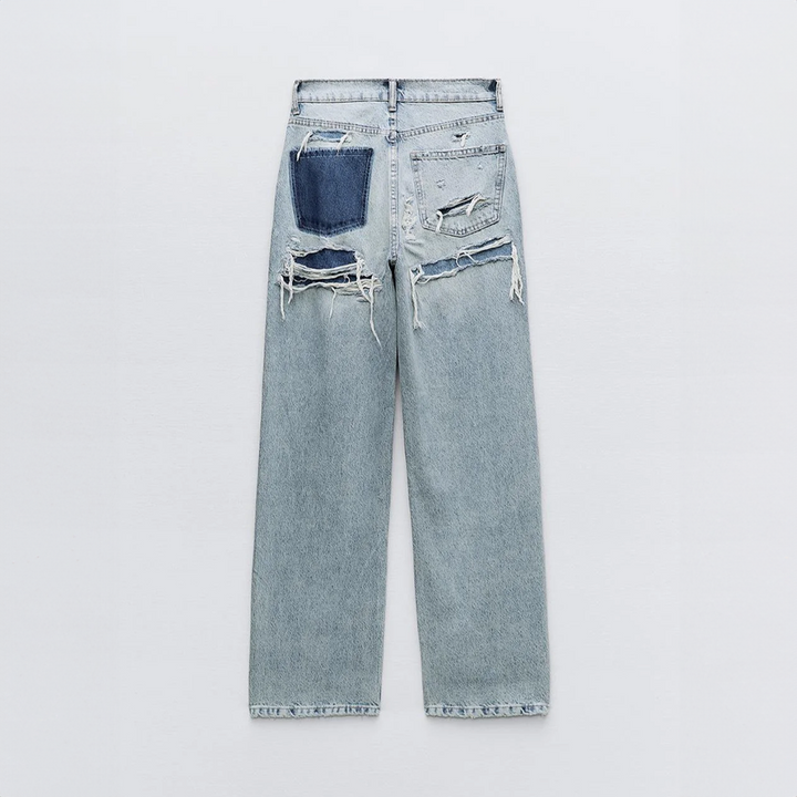 Hana | Vintage High Waist Ripped Jeans