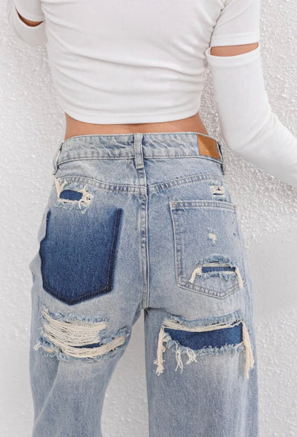 Hana | Vintage Ripped Broek
