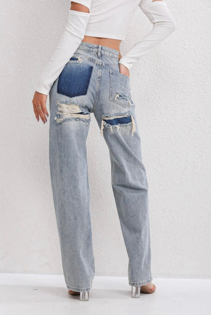 Hana | Vintage High Waist Ripped Jeans
