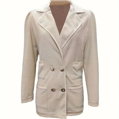 Luxe Elegante Dames Blazer met Dubbele Knoopsluiting