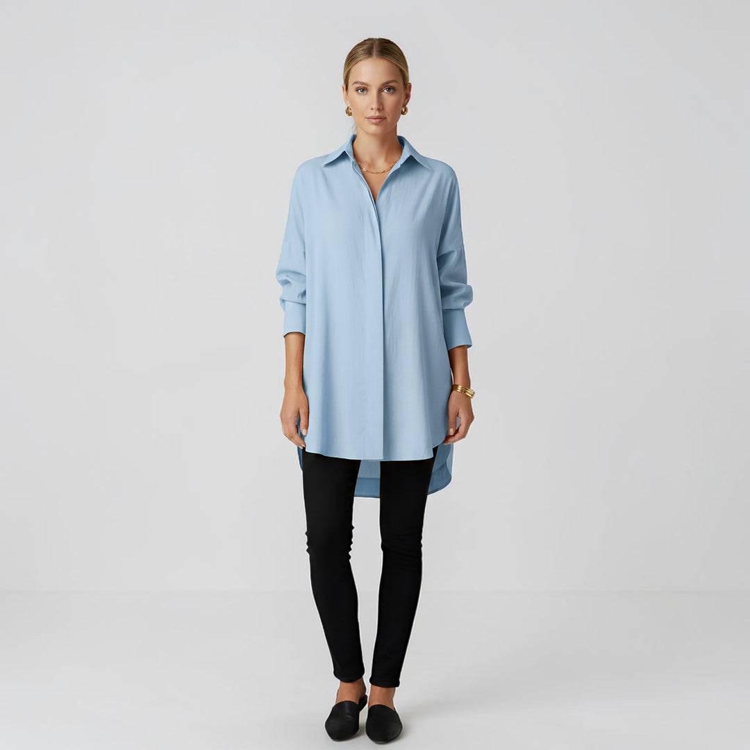 Lange Mouwen Blouse Dames | Moderne Losse Pasvorm