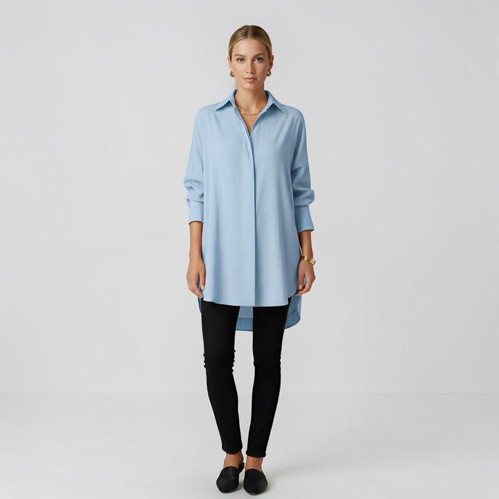 Lange Mouwen Blouse Dames | Moderne Losse Pasvorm