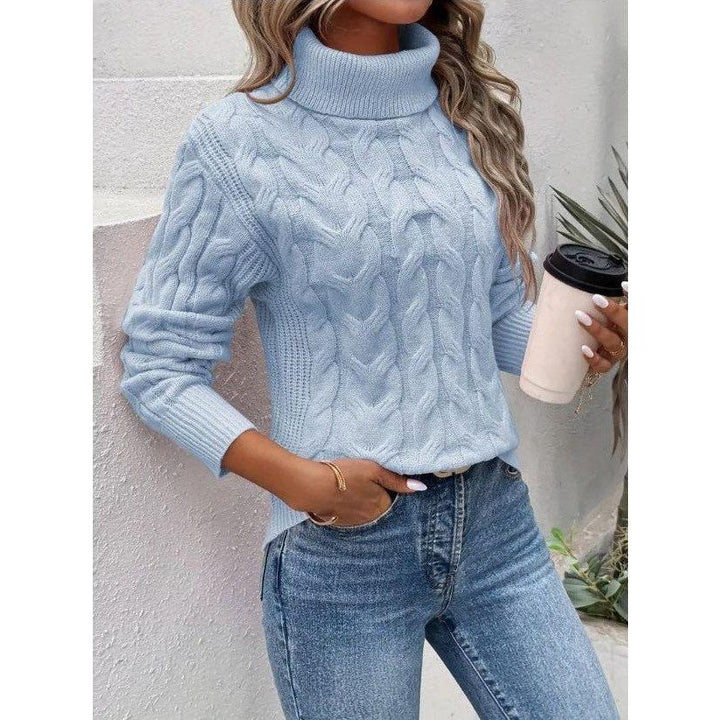 Chunky Knit Turtleneck Jumper for Women
