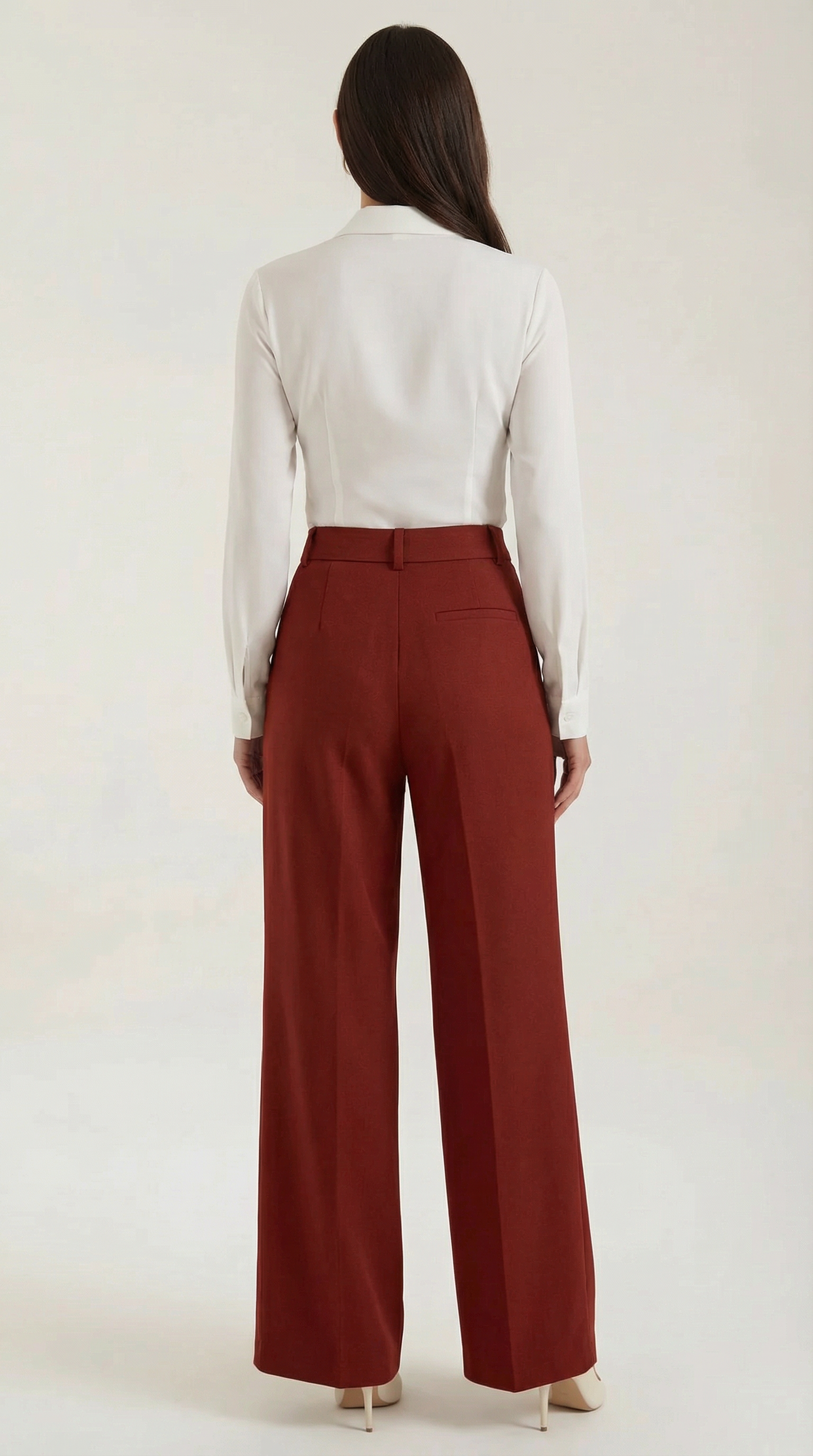 Stylish Women's Trousers with High Waist and Wide Legs