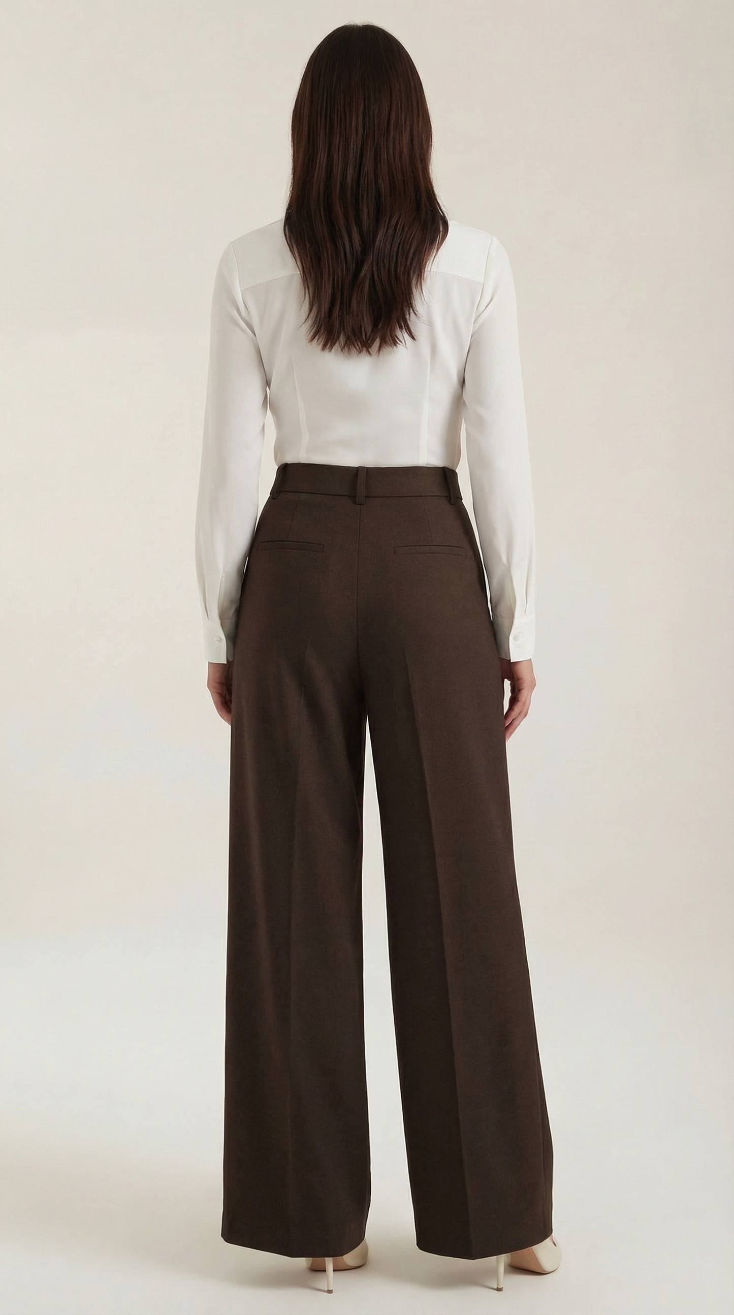 Stylish Women's Trousers with High Waist and Wide Legs