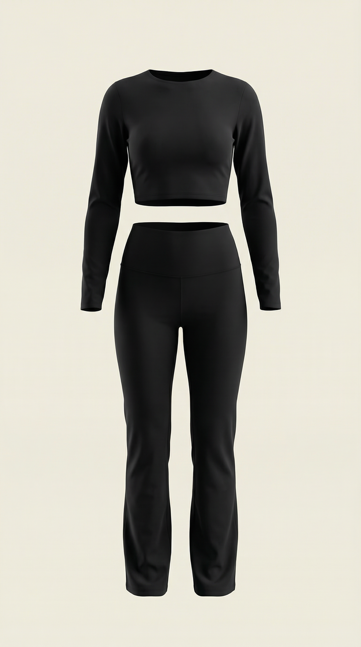 Trendy Co-Ord Set for Women with Cropped Top and Wide Pants