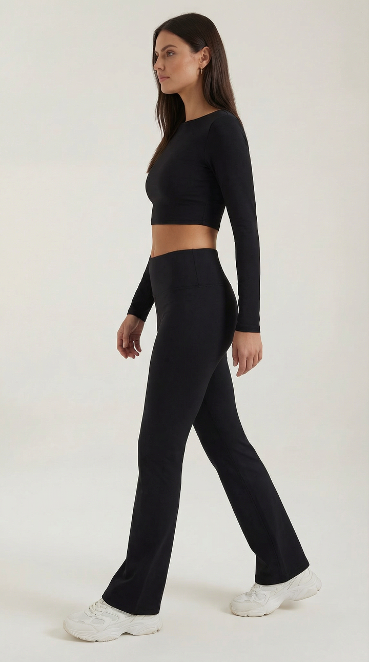 Trendy Co-Ord Set for Women with Cropped Top and Wide Pants