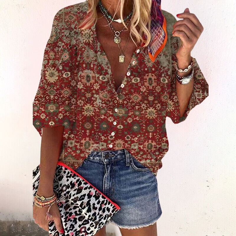 Mona | Blouse bohème estivale à fleurs pour femme
