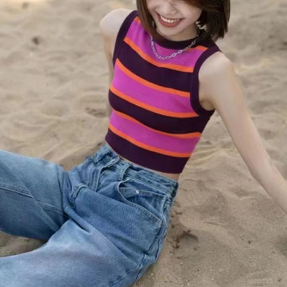 Mandy | Zomerse Gestreepte Crop Top