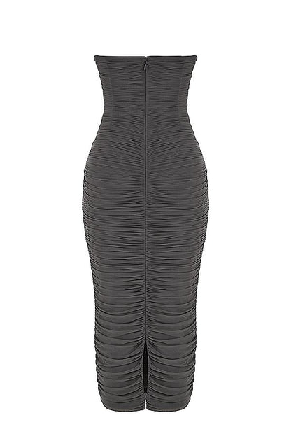 Heily | Strapless Bodycon Jurk met Ruches