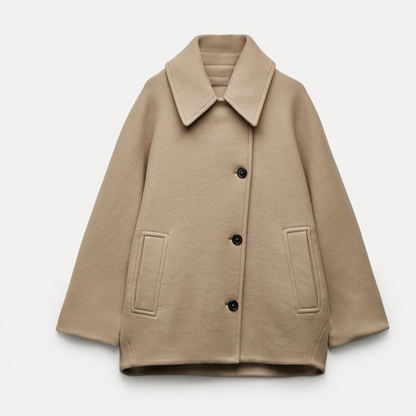 Chique elegante dames jas met korte getailleerde pasvorm