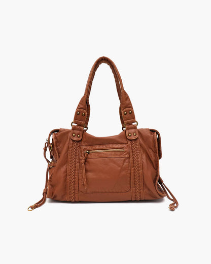 Trendy Luxe Dames Schoudertas met Rits Vakken