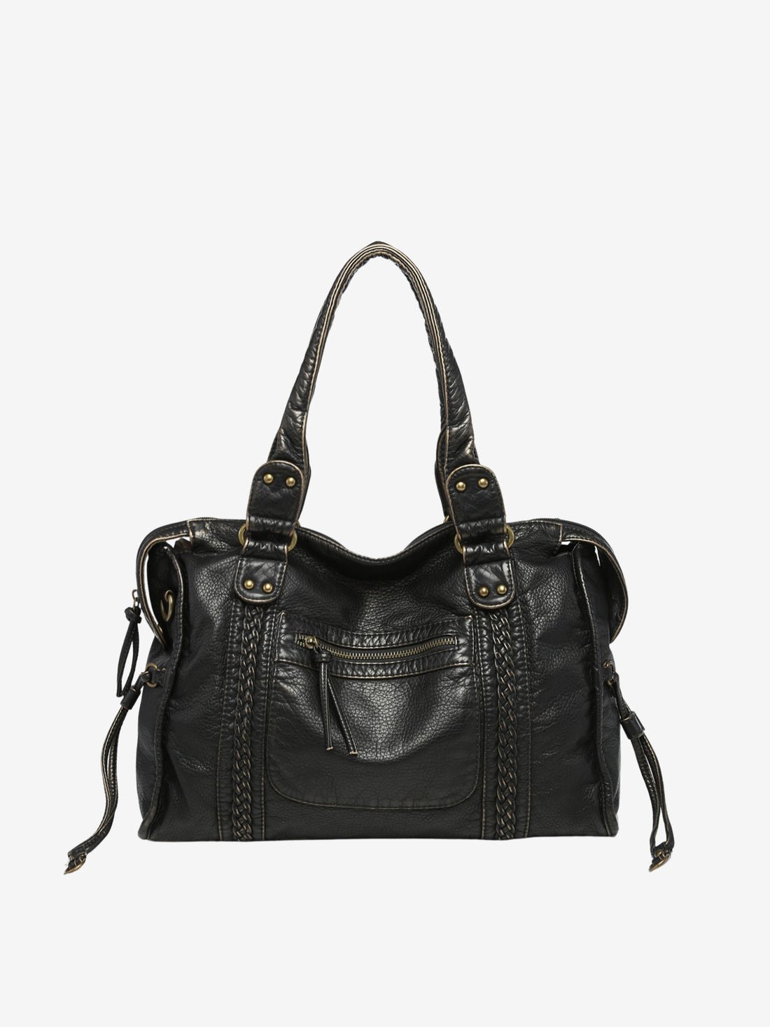 Trendy Luxe Dames Schoudertas met Rits Vakken