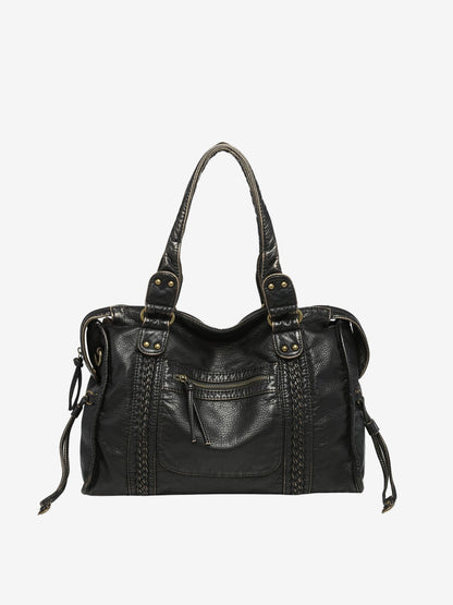 Trendy Luxe Dames Schoudertas met Rits Vakken