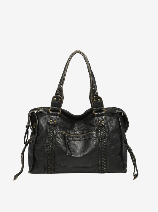 Trendy Luxe Dames Schoudertas met Rits Vakken