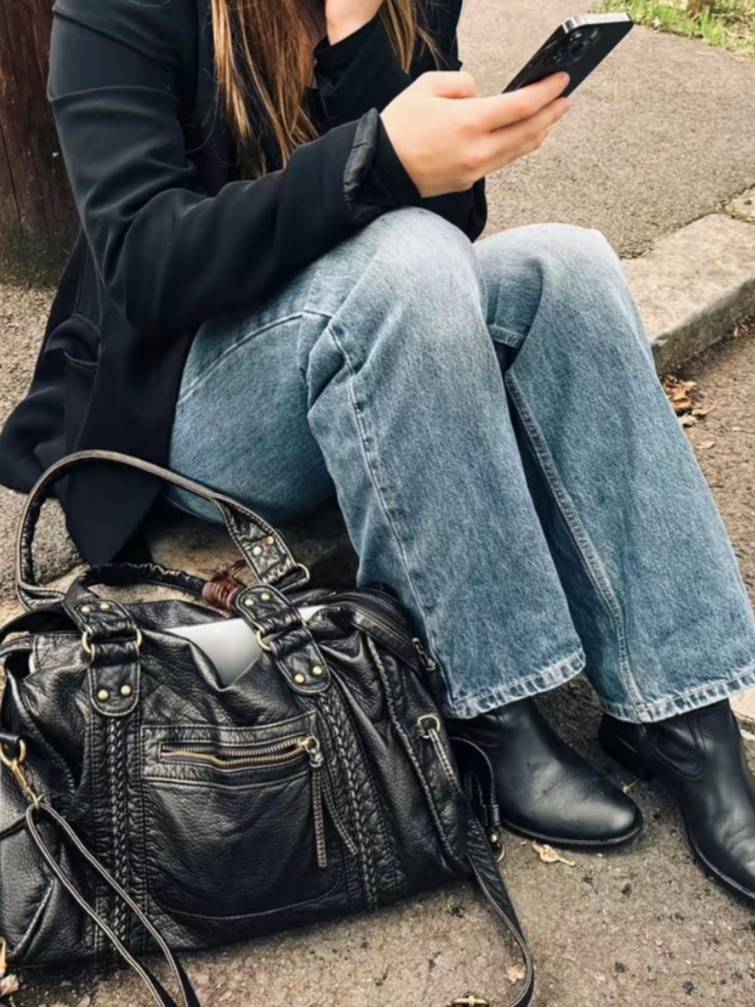 Trendy Luxe Dames Schoudertas met Rits Vakken