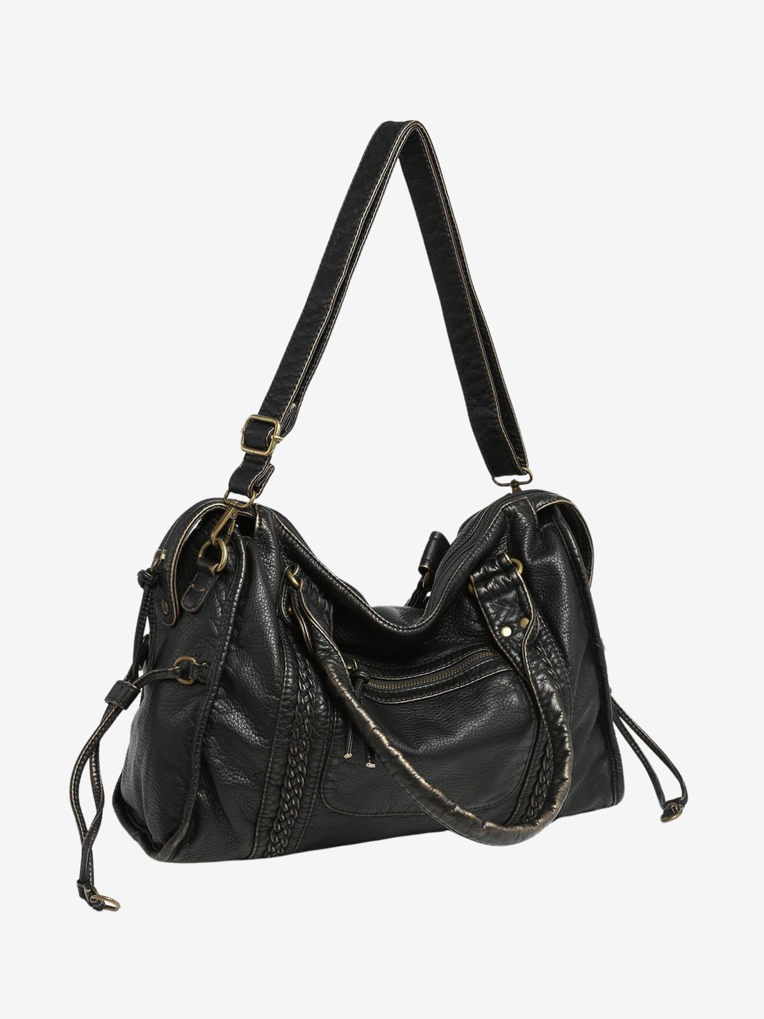 Trendy Luxe Dames Schoudertas met Rits Vakken