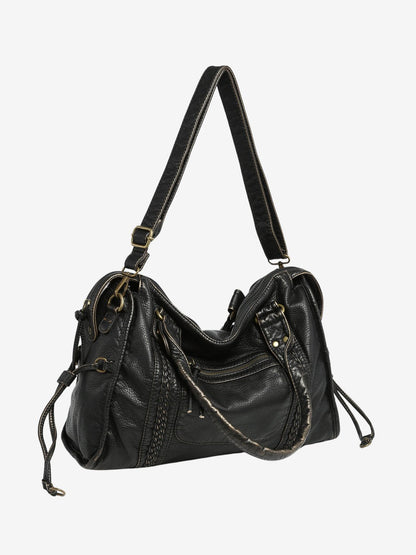 Trendy Luxe Dames Schoudertas met Rits Vakken
