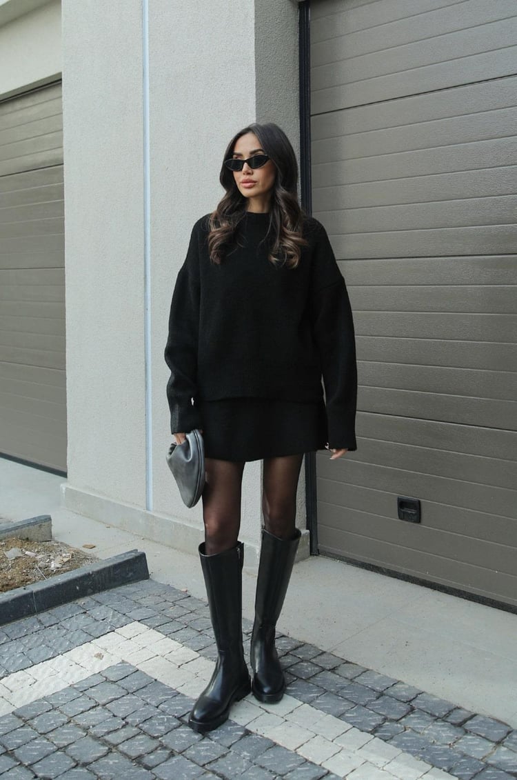 Beau | Cozy Knit 2-Piece Sweater and Skirt Set