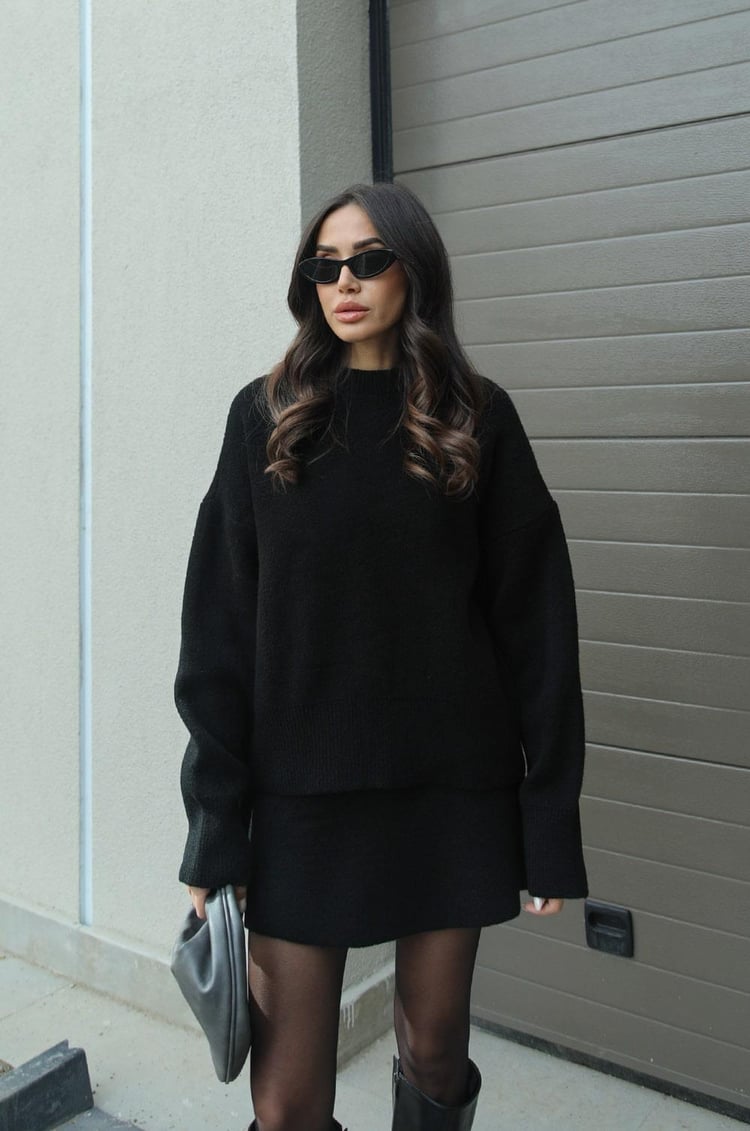 Beau | Cozy Knit 2-Piece Sweater and Skirt Set