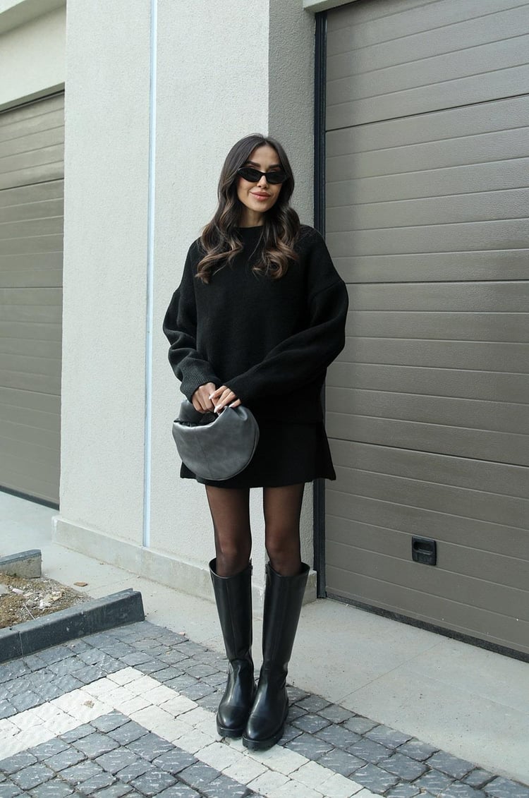 Beau | Cozy Knit 2-Piece Sweater and Skirt Set