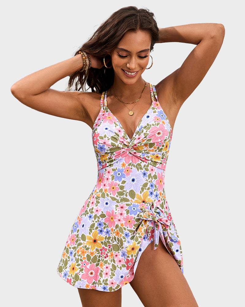 Blue-Pink Flowers / 2XL