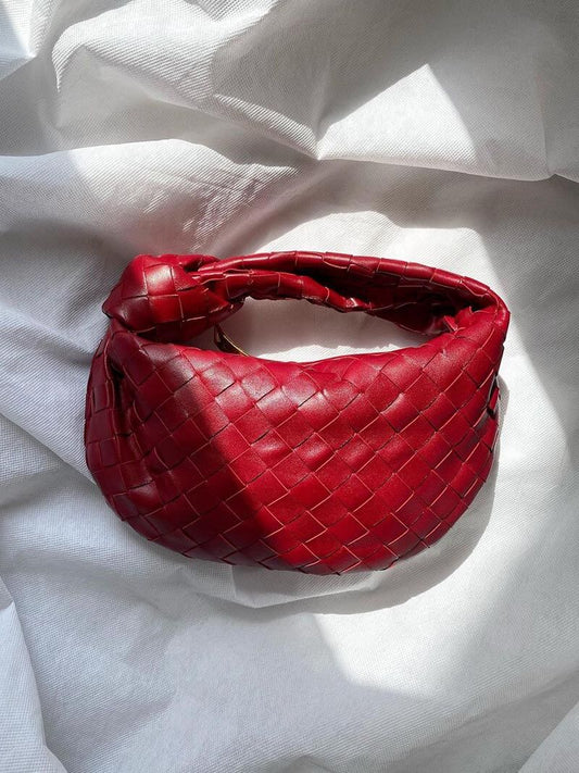 Luxe Vrouwen Schouder Tas Met Gevlochten Detail