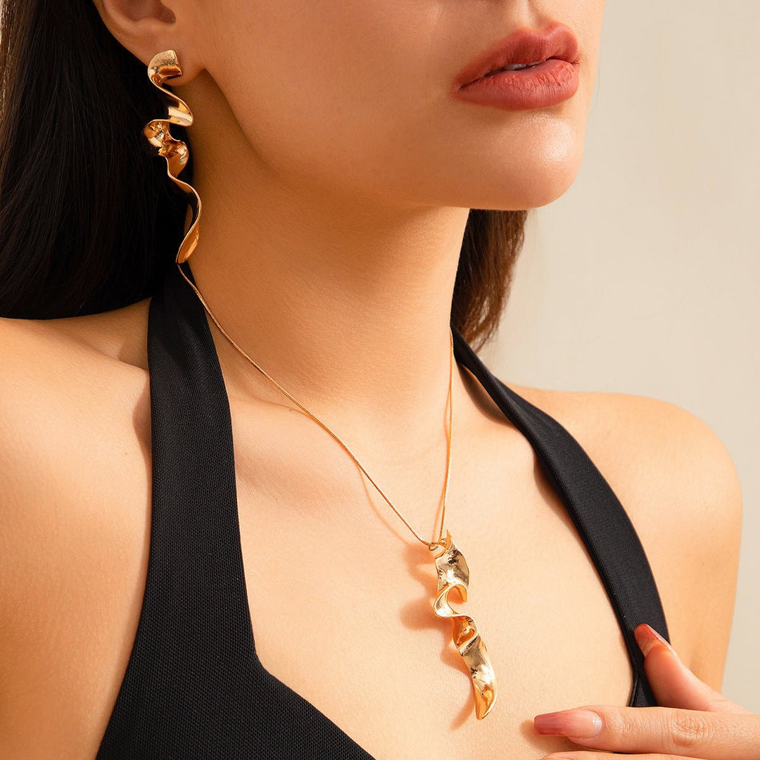 Spiral | Zestaw Naszyjnik i Kolczyki